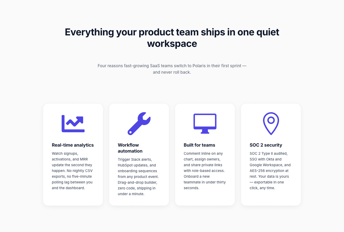 Minimal SaaS Feature Cards Layout for Divi 5