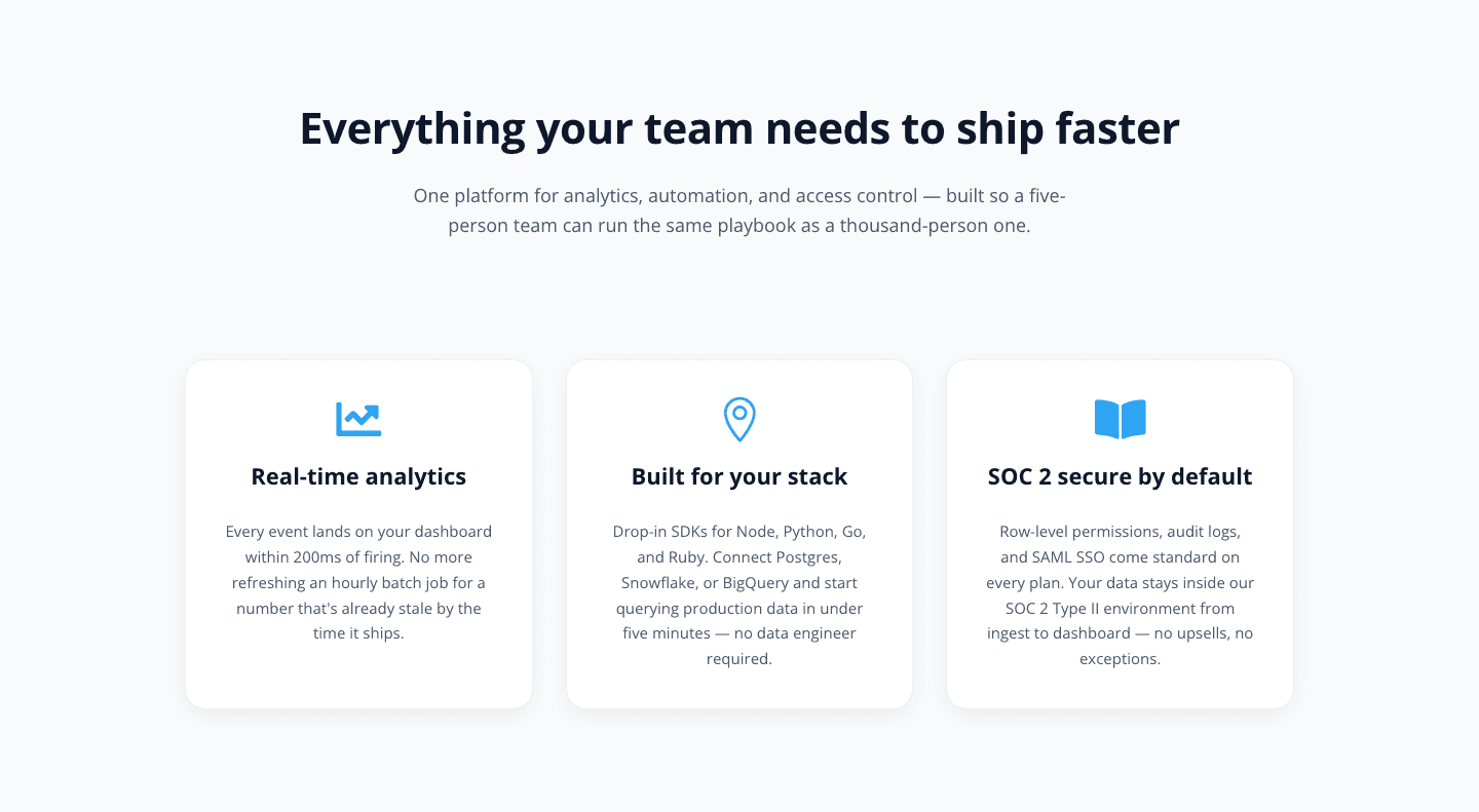Minimal SaaS 3-Up Feature Cards Layout for Divi 5
