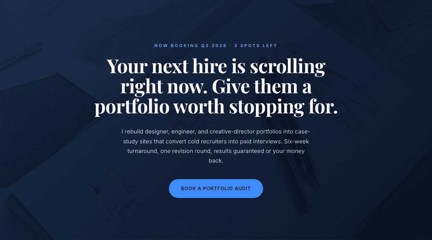 CTA — Portfolio Bold Blue