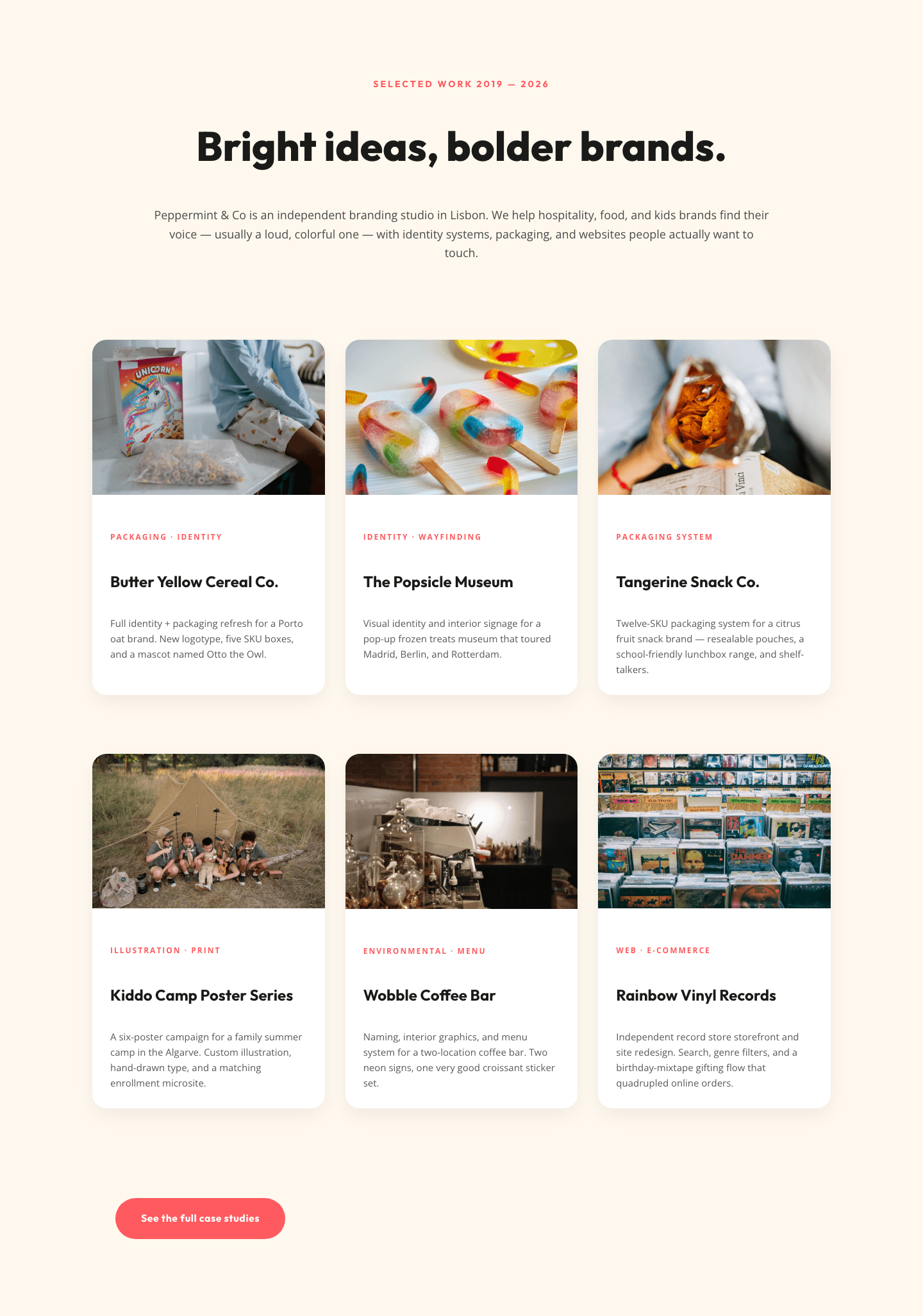 Playful Agency Portfolio Gallery — Divi 5 Case Study Grid